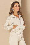 CONJUNTO FEMININO MOLECOTTON MEL AREIA