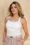 BLUSA REGATA FEMININA DE RIBANA CORA OFF WHITE