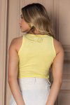 BLUSA REGATA FEMININA DE RIBANA CORA MANTEIGA