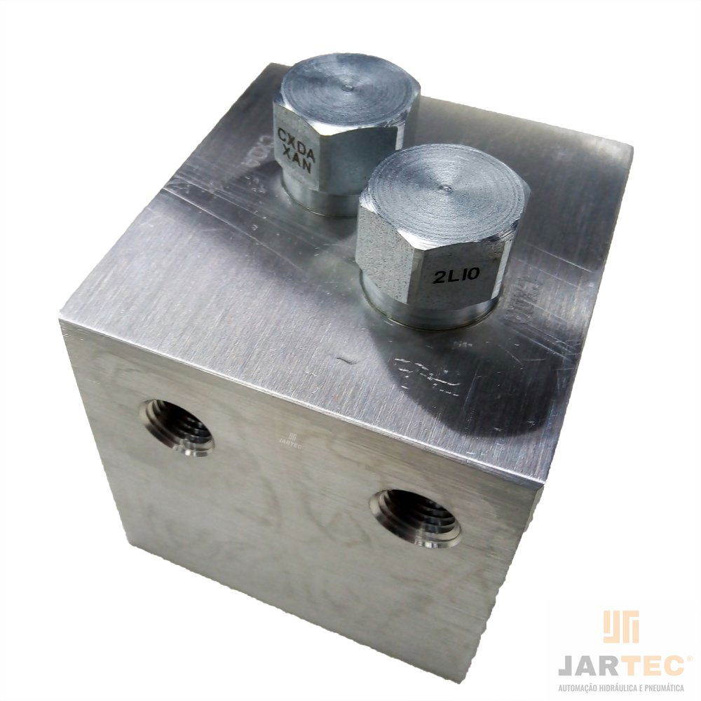 Bloco FMA Sun Hydraulics Cav T10A 1/4NPT Duplo Jartec