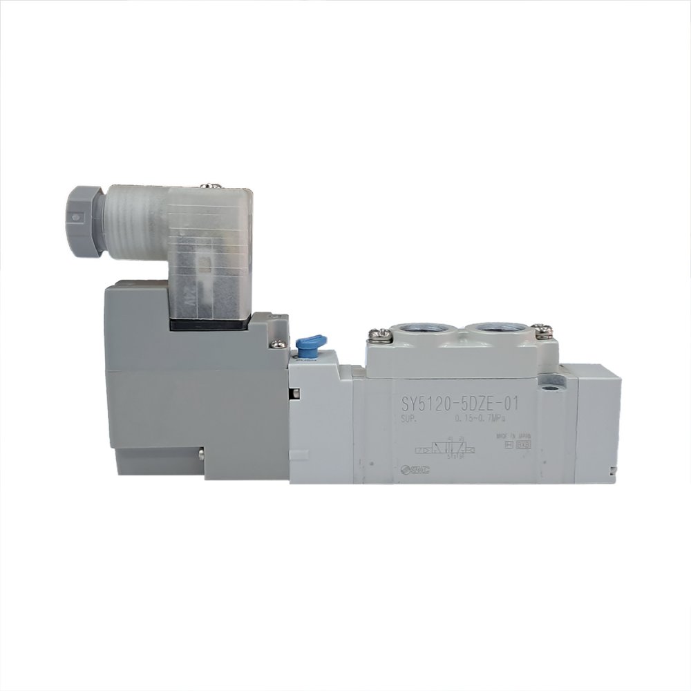Válvula Simples Solenoide SMC 1/8 5/2 24 Vcc SY5120-5DZE-01 | Jartec