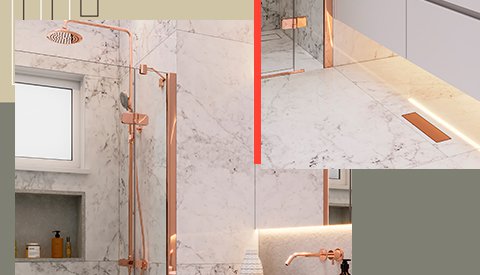 </b>Decor banheiro:  <b> utiliza��o de metais coloridos