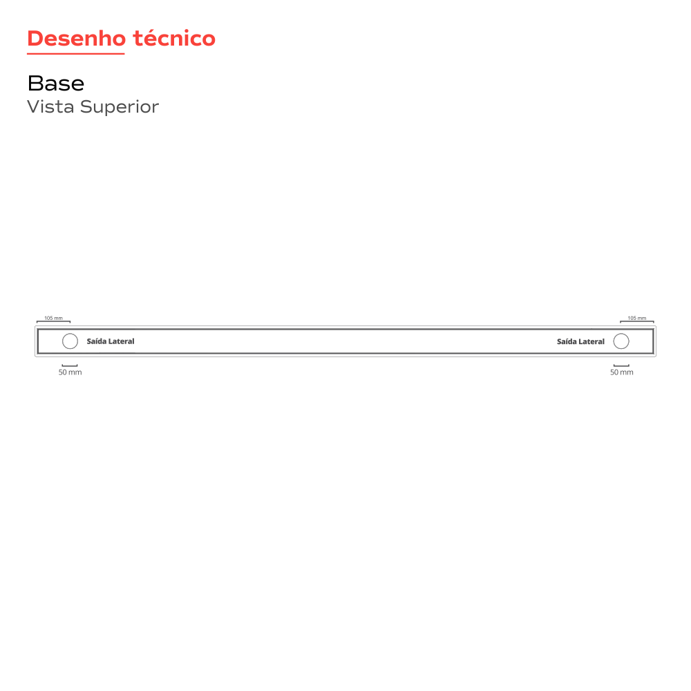 Ralo Linear Oculto 2 sa�das 160 cm Multimaster