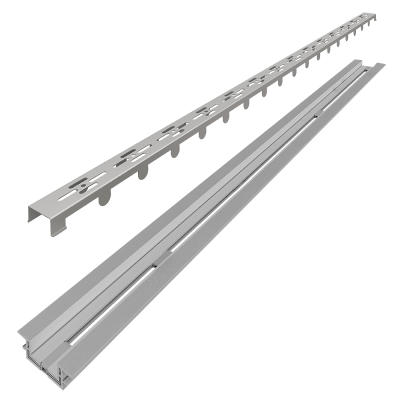 Ralo Linear Inox Vazado 120 cm  Base PVC Infinity Slim