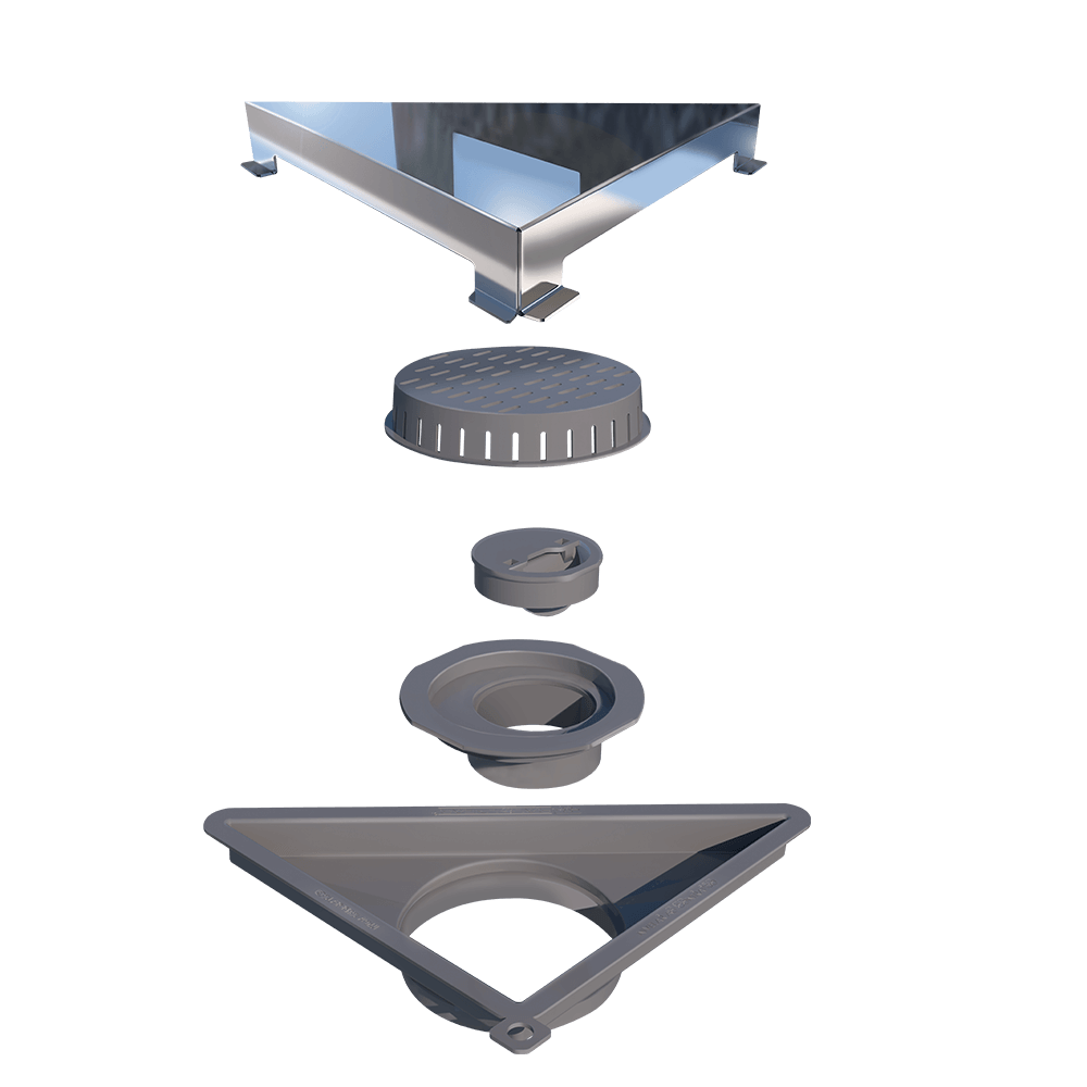 Ralo Triangular Inox Vertex Inox Polido