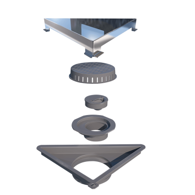 Ralo Triangular Inox Vertex Inox Polido