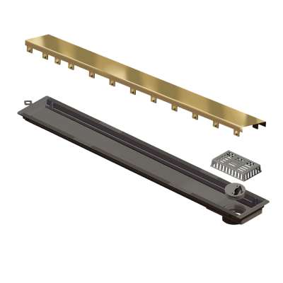 Ralo Linear Inox 50 cm Sa�da Extremidade Gold Versatile
