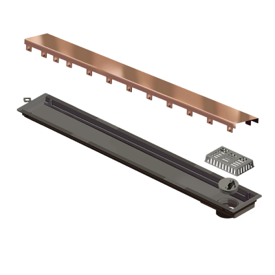 Ralo Linear Inox 50 cm Sa�da Extremidade Red Gold Versatile