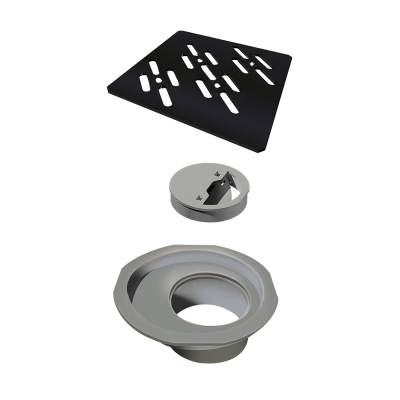 Grelha para Ralo Quadrado 10 cm X 10 cm Black Matte