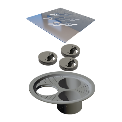 Grelha para Ralo Quadrado 15 cm X 15 cm Inox Polido
