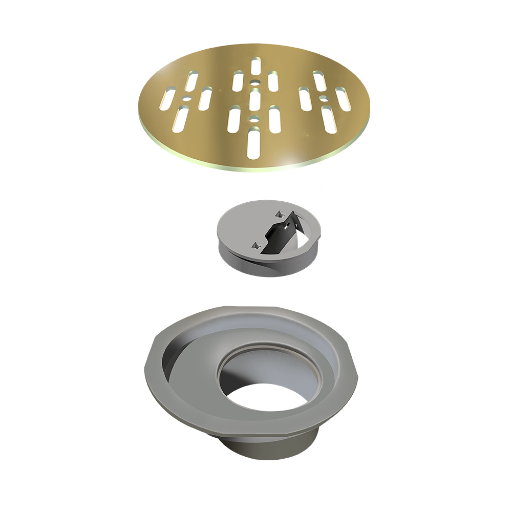 Grelha para Ralo Redondo 10 cm Gold