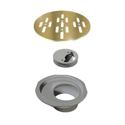 Grelha para Ralo Redondo 10 cm Gold