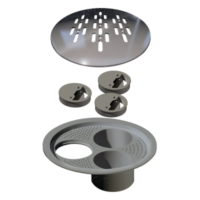 Grelha para Ralo Redondo 15 cm Inox Polido
