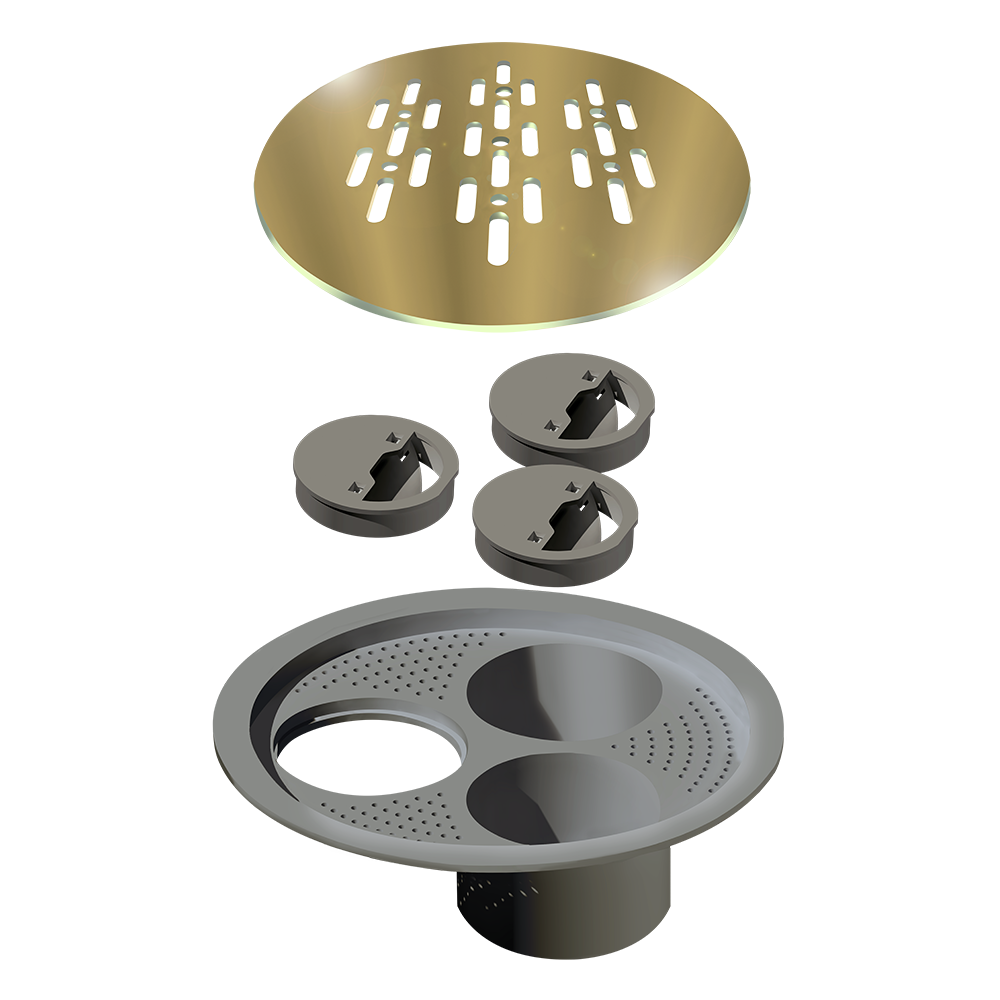 Grelha para Ralo Redondo 15 cm Gold