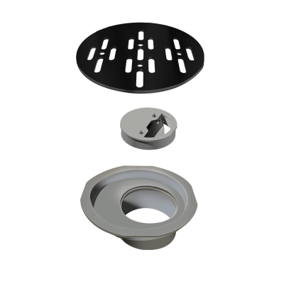 Grelha para Ralo Redondo 10 cm Black Matte