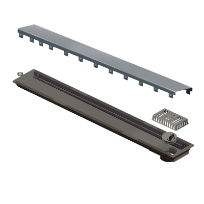 Ralo Linear Inox 75 cm Sa�da Extremidade Inox Escovado Versatile