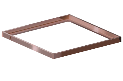 Porta Grelha Quadrado 10 cm x 10 cm Rose Gold
