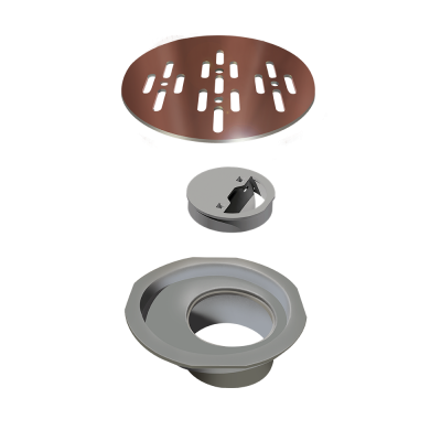 Grelha para Ralo Redondo 10 cm Rose Gold