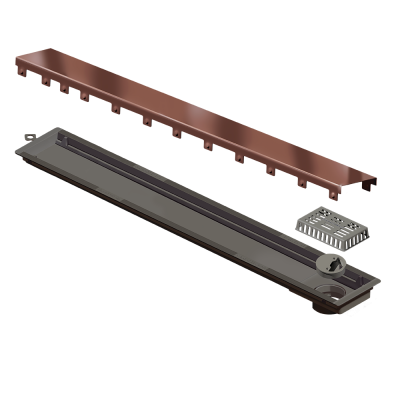 Ralo Linear Inox 50 cm Sa�da Extremidade Rose Gold Versatile