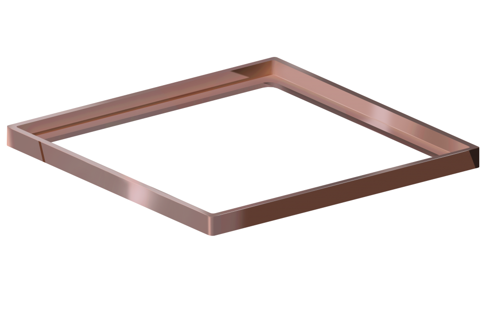 Porta Grelha Quadrado 15 cm x 15 cm Rose Gold