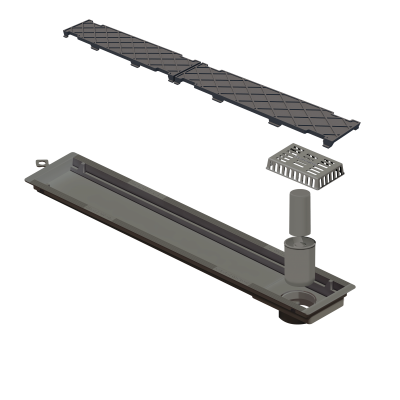 Ralo Linear Oculto 50 cm Sifonado Sa�da na Extremidade Novii