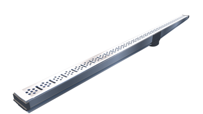 Ralo Linear TopBox Grelha 3,5 cm 60 cm Saida Central Vertical Branco