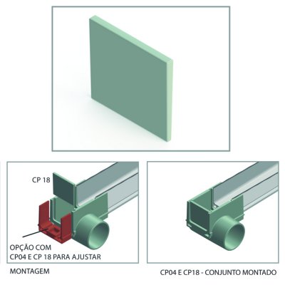 Tampo lateral 3,5 cm CP18 para Emenda CP04-3,5 cm