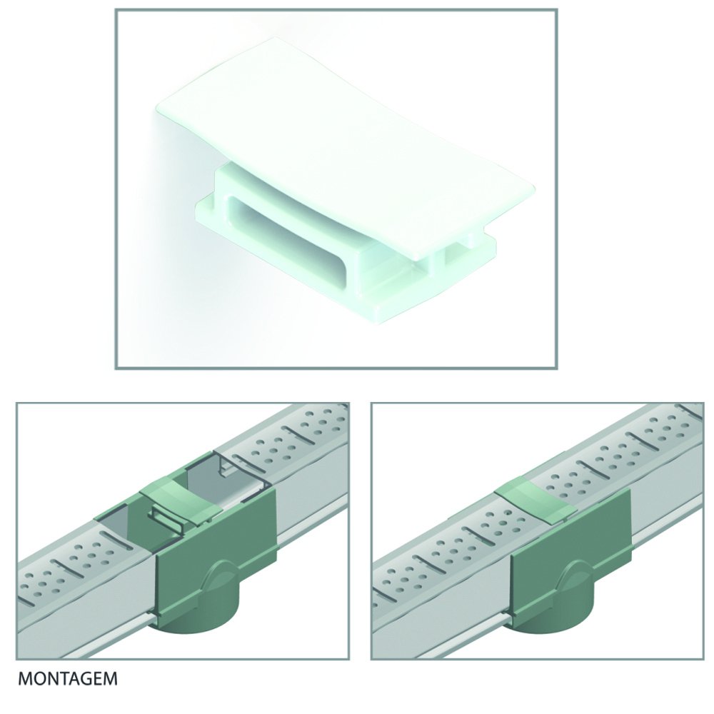Emenda p/Grelha 3,5 cm reta Branco CP12