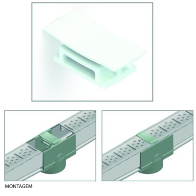 Emenda p/Grelha 3,5 cm reta Branco CP12