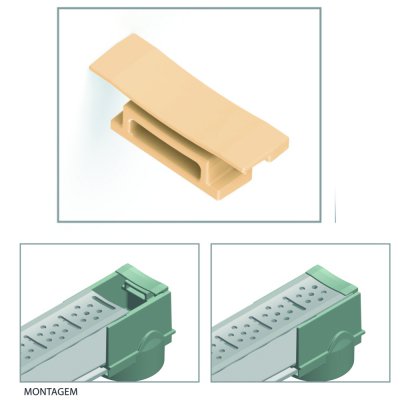 Terminal p/Grelha 5 cm Bege CP13