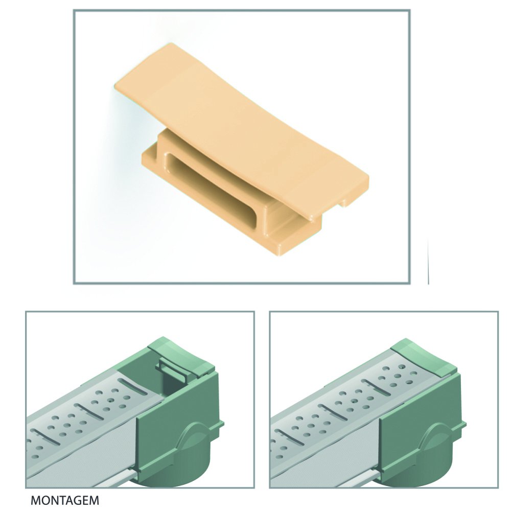 Terminal p/Grelha 3,5 cm Bege CP13