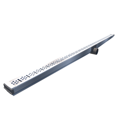Ralo Linear TopBox Grelha 5 cm 100 cm Saida Central Horizontal Branco