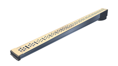 Ralo Linear TopBox Grelha 5 cm 100 cm Saida Deslc extrem Vertical Bege
