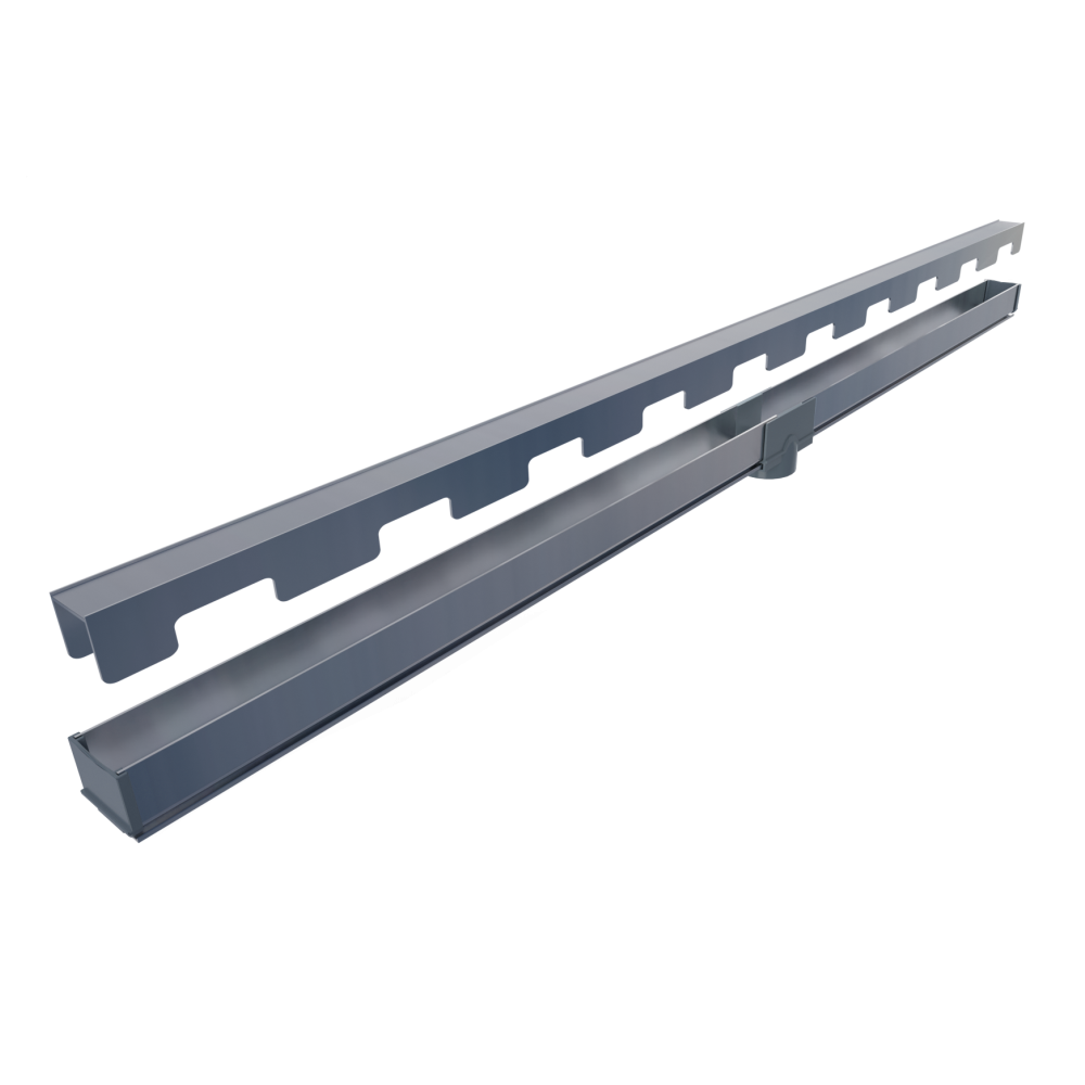 Ralo Linear TopBox Oculto 5 cm x 50 cm Com Sa�da Central Vertical