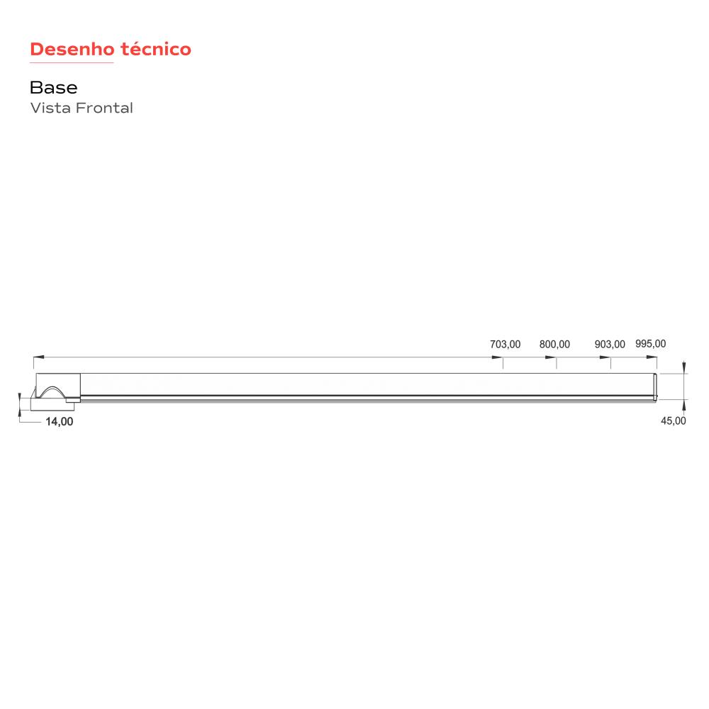 Ralo Linear Topbox Oculto 5 cm x 90 cm Com Sa�da Desl Extrema Vertical