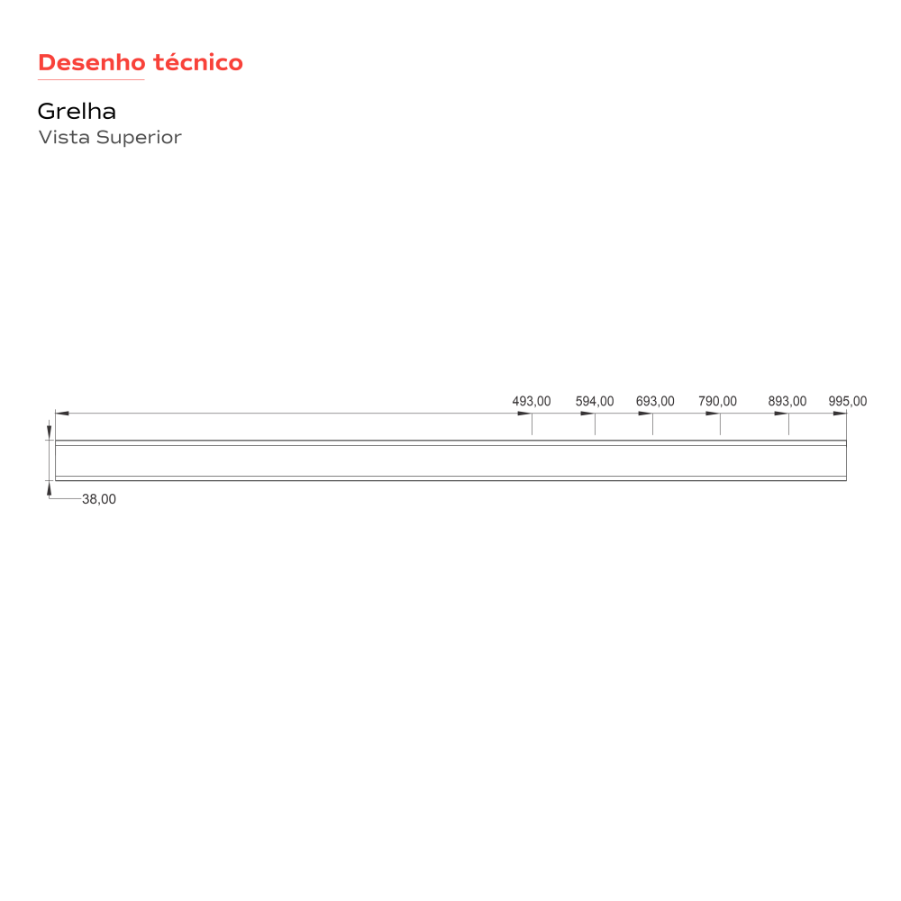 Tampa Oculta em Alum�nio 100 cm x 100 cm Top 100