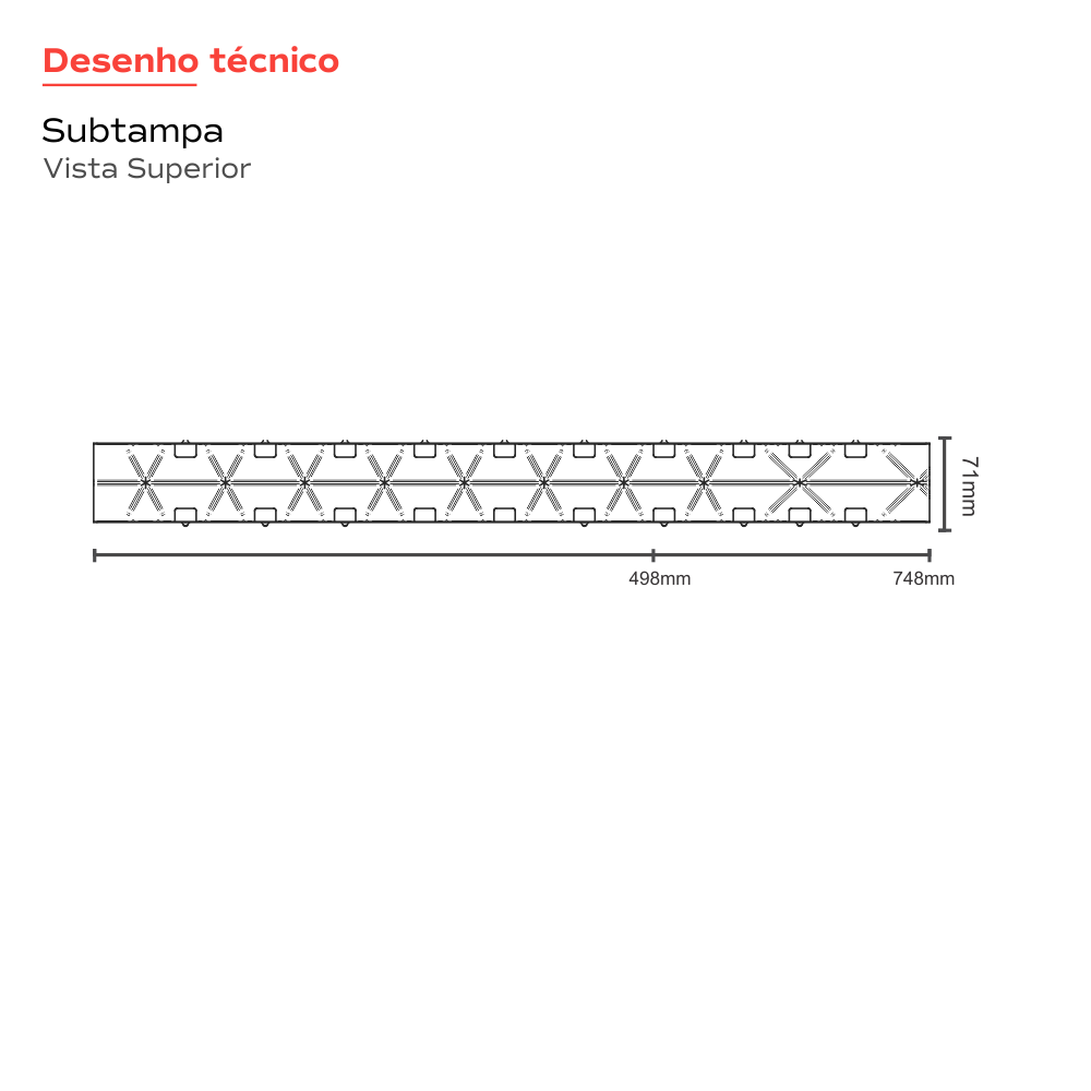 Ralo Linear Oculto 50 cm Sa�da Central Versatile