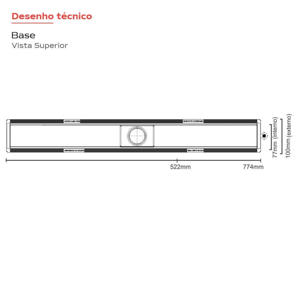 Ralo Linear Oculto 50 cm Sa�da Central Versatile