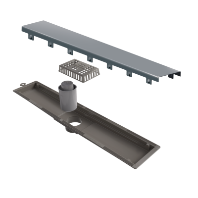 RALO LINEAR INOX 50 CM VERSATILE SAIDA CENTRAL INOX ESCOVADO