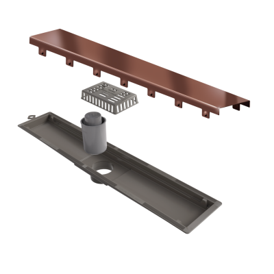 Ralo Linear Inox 50 cm Saida Central Rose Gold Versatile