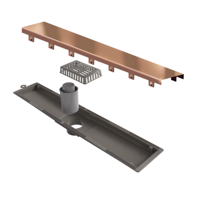 Ralo Linear Inox 50 cm Saida Central Red Gold Versatile