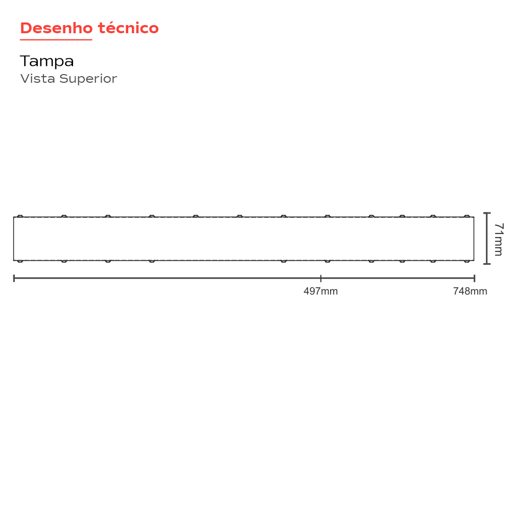 Ralo Linear Inox 50 cm Sa�da Central Grafite Versatile