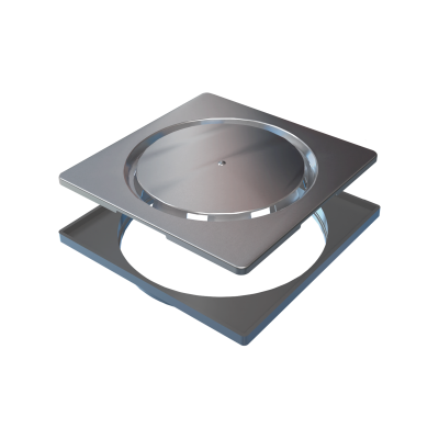 Grelha Abre e Fecha Novii Inox Escovado 15 cm x 15 cm com Porta Grelha