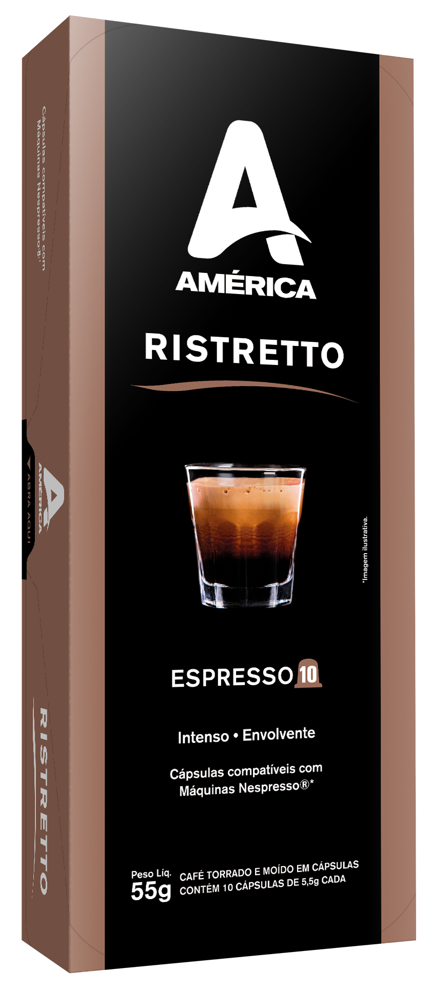 CAIXA COM 10 CÁPSULAS DE CAFÉ AMÉRICA 