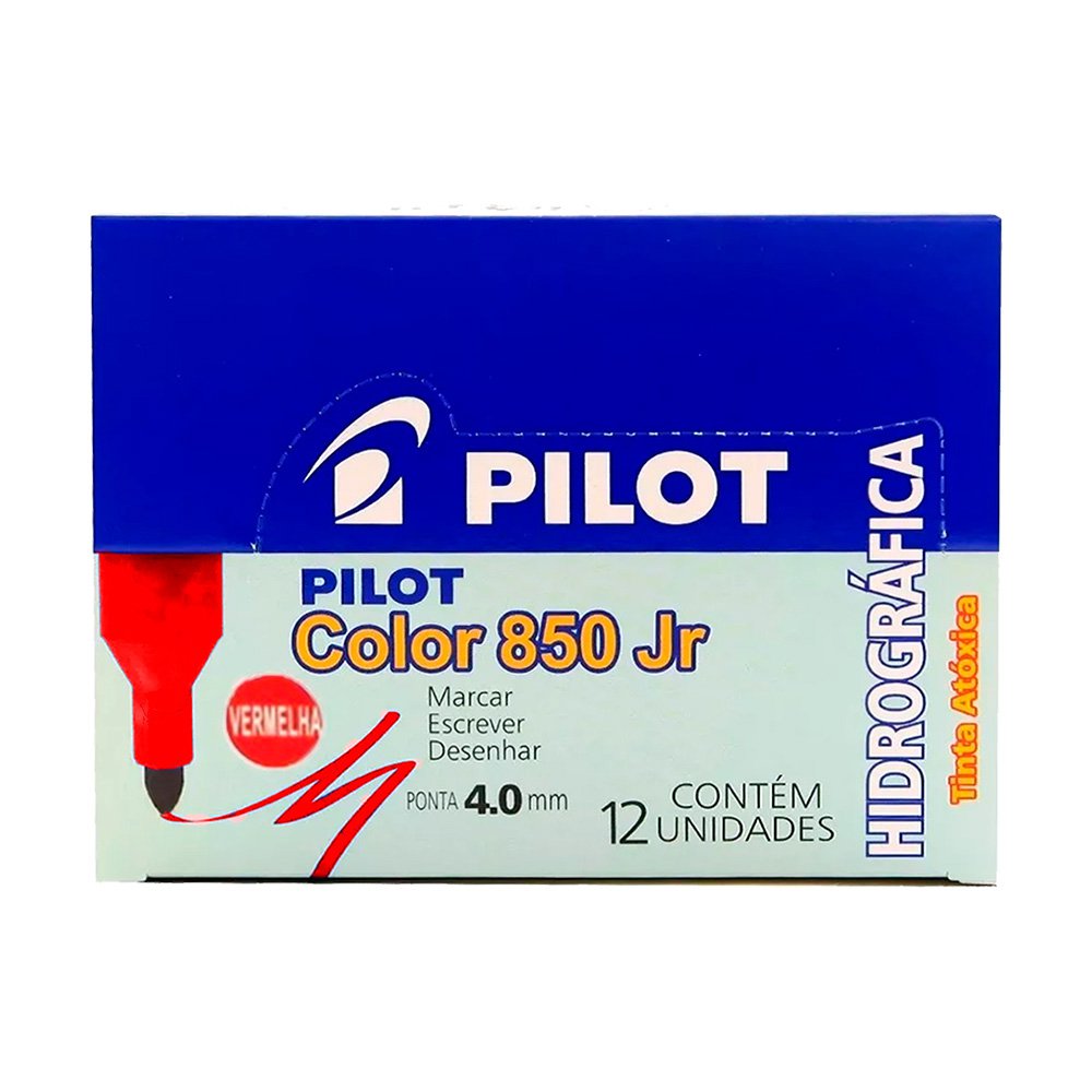 CANETA HIDROCOR PILOT COLOR 850 VERMELHA C/12