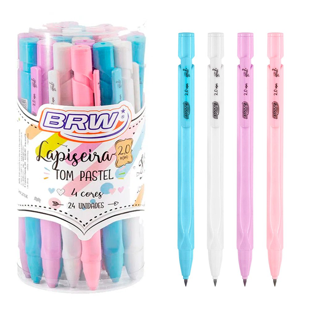 LAPISEIRA 2.0 BRW TONS PASTEL C/APONTADOR LP2024 C/24