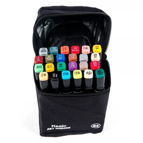 CANETA HID.24 CORES PONTA DUPLA KIT