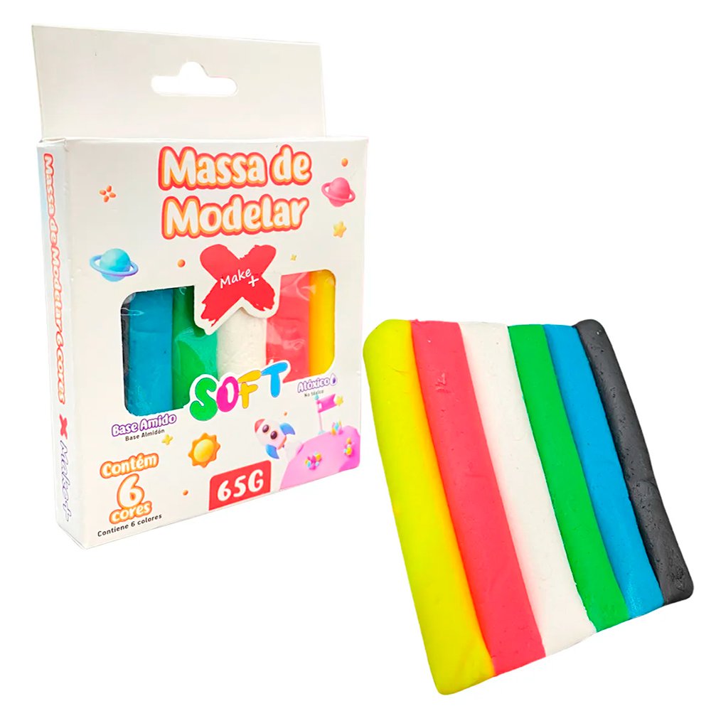 MASSA MODELAR 65G MAKE 6 CORES C/6