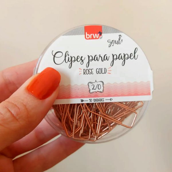 CLIPS COLORIDO N2/0 BRW ROSE GOLD C/50