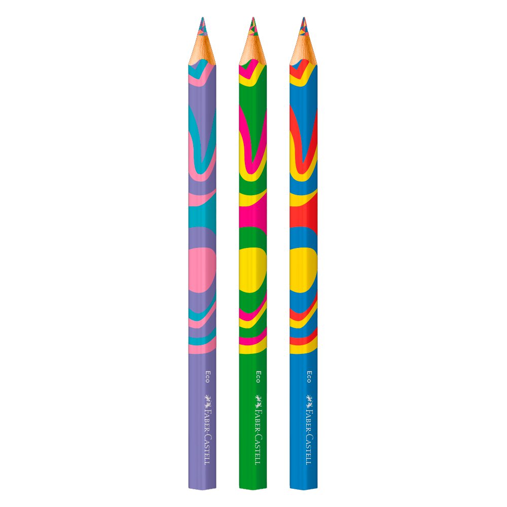 LAPIS 3 CORES FABER FANTASY COLOURS JUMBO MESCLADO C/144